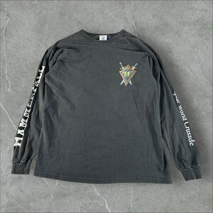 Vintage Hammerfall Shirt Mens Large Black The Templar World Crusade 1999 Band LS